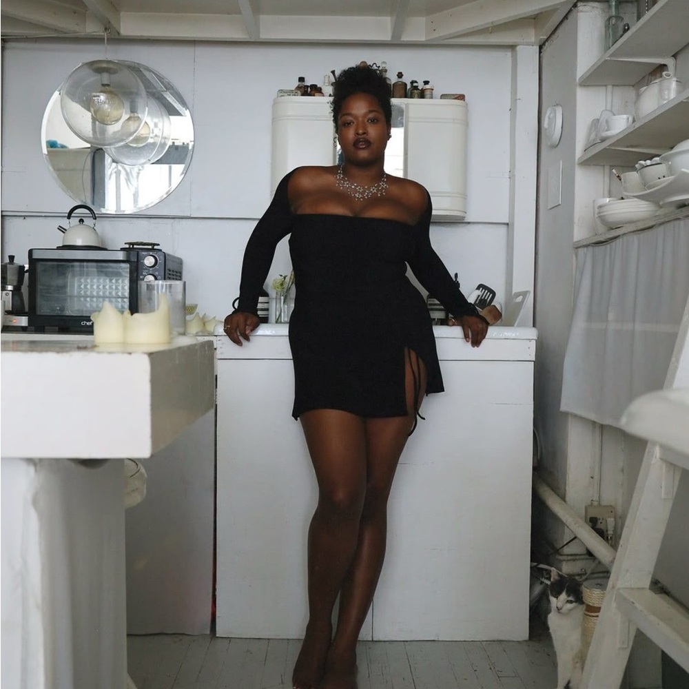 Mirror Palais Black Backless Dress